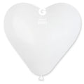 Gemar Herz 001 Standard White 43cm 17" CR17 Latex Luftballons Weiß