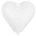 Gemar Herz 001 Standard White 43cm 17" CR17 Latex Luftballons Weiß