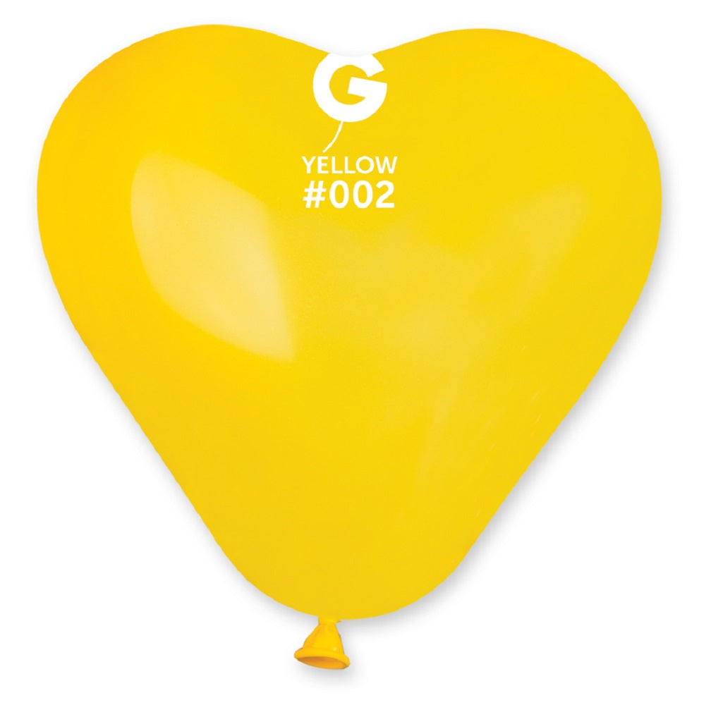 Gemar Herz 002 Standard Yellow 15cm 6" CR6 Latex Luftballons Gelb