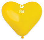 Gemar Herz 002 Standard Yellow 25cm 10" CR Latex Luftballons Gelb