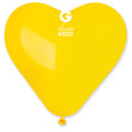 Gemar Herz 002 Standard Yellow 43cm 17" CR17 Latex Luftballons Gelb