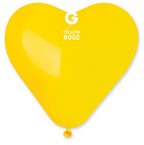 Gemar Herz 002 Standard Yellow 43cm 17" CR17 Latex Luftballons Gelb