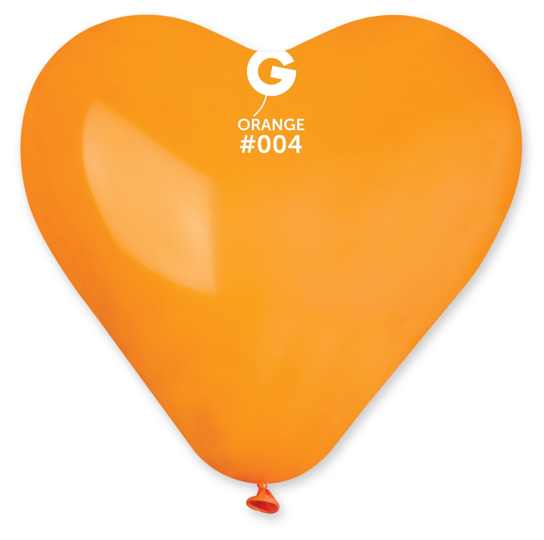 Gemar Herz 004 Standard Orange 43cm 17" CR17 Latex Luftballons