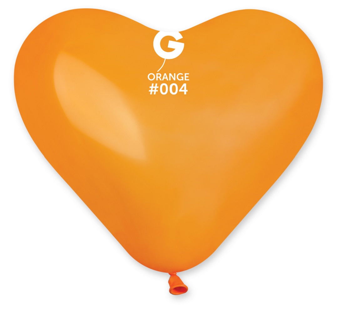 Gemar Herz 004 Standard Orange 25cm 10" CR Latex Luftballons