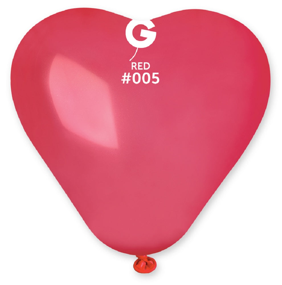 Gemar Herz 005 Standard Red 15cm 6" CR6 Latex Luftballons Rot