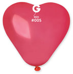 Gemar Herz 005 Standard Red 15cm 6" CR6 Latex Luftballons Rot