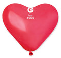Gemar Herz 005 Standard Red 25cm 10" Latex CR Luftballons Rot