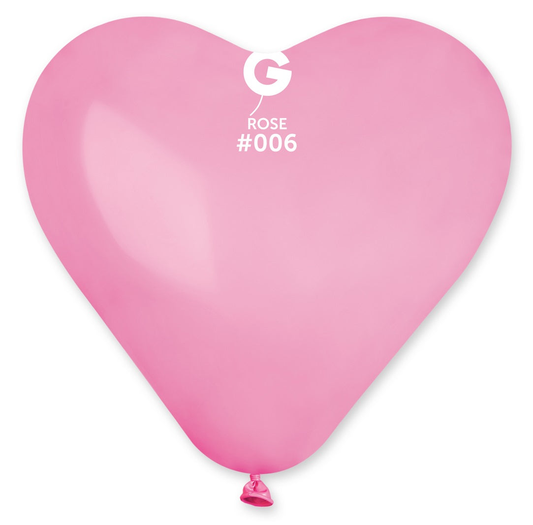 Gemar Herz 006 Standard Rose 43cm 17" CR17 Latex Luftballons Rosa