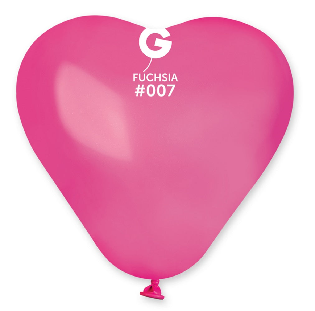 Gemar Herz 007 Standard Fuchsia 15cm 6" CR6 Latex Luftballons Magenta