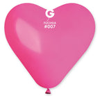 Gemar Herz 007 Standard Fuchsia 43cm 17" CR17 Latex Luftballons Magenta