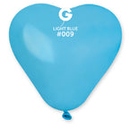 Gemar Herz 009 Standard Light Blue 15cm 6" CR6 Latex Luftballons Blau