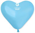 Gemar Herz 009 Standard Light Blue 25cm 10" CR Latex Luftballons Blau