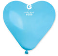 Gemar Herz 009 Standard Light Blue 43cm 17" CR17 Latex Luftballons Blau