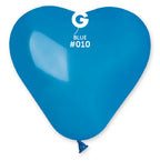 Gemar Herz 010 Standard Blue 15cm 6" CR6 Latex Luftballons Blau