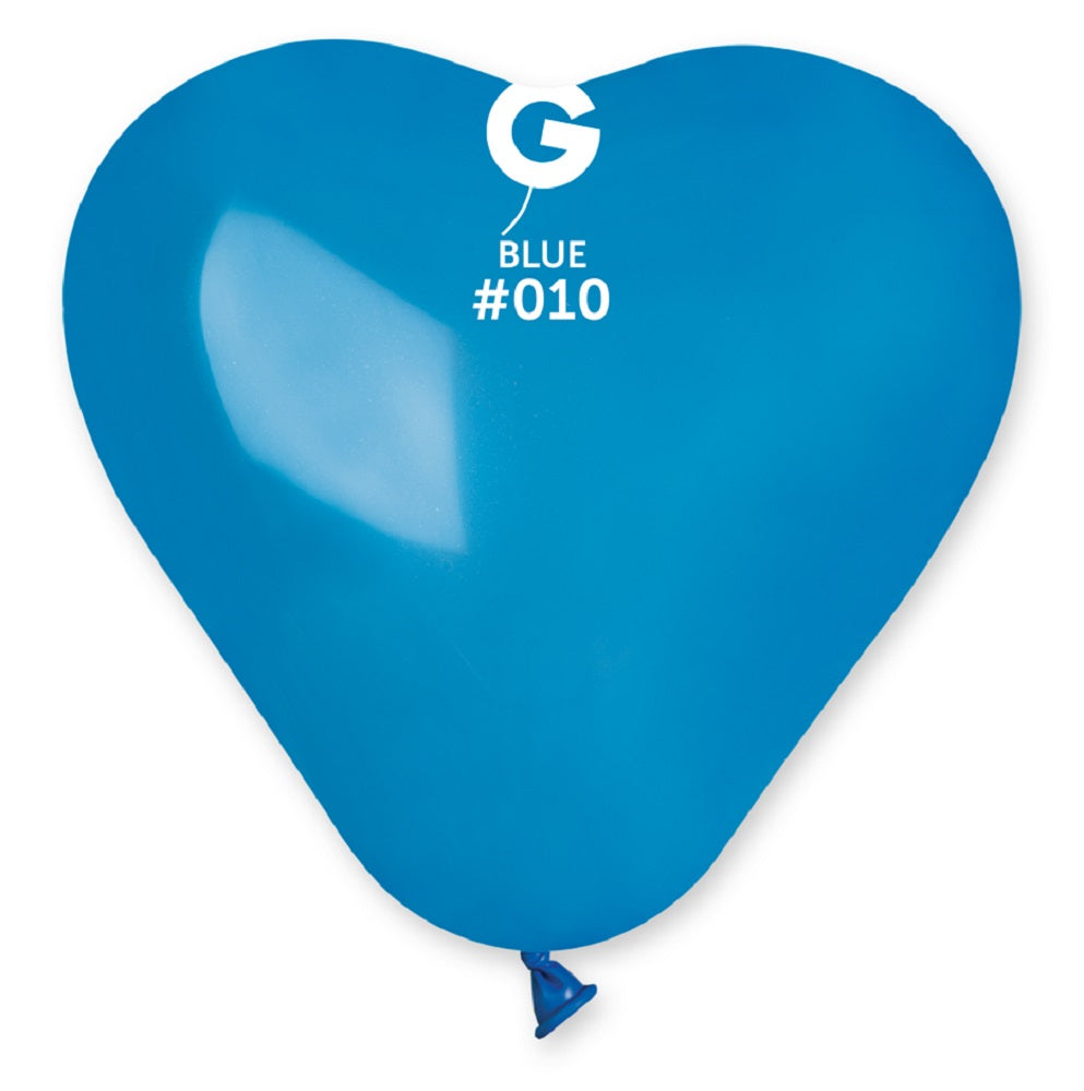 Gemar Herz 010 Standard Blue 15cm 6" CR6 Latex Luftballons Blau