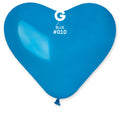 Gemar Herz 010 Standard Blue 25cm 10" CR Latex Luftballons Blau