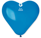 Gemar Herz 010 Standard Blue 43cm 17" CR17 Latex Luftballons Blau