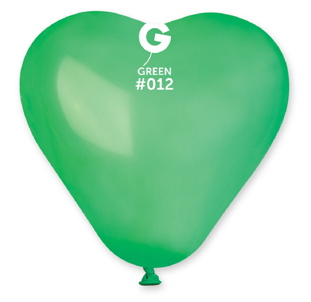 Gemar Herz 012 Standard Shamrock Green 15cm 6" CR6 Latex Luftballons Grün