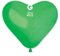 Gemar Herz 012 Standard Shamrock Green 25cm 10" CR Latex Luftballons Grün