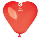 Gemar Herz 042 Crystal Red 15cm 6" CR6 Latex Luftballons Rot