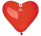 Gemar Herz 042 Crystal Red 25cm 10" CR Latex Luftballons Rot