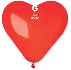 Gemar Herz 042 Crystal Red 43cm 17" CR17 Latex Luftballons Rot
