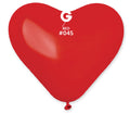 Gemar Herz 045 Standard Dark Red 25cm 10" CR Latex Luftballons Rot