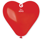 Gemar Herz 045 Standard Dark Red 30cm 12" CR12 Latex Luftballons Rot