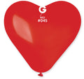Gemar Herz 045 Standard Dark Red 43cm 17" CR17 Latex Luftballons Rot