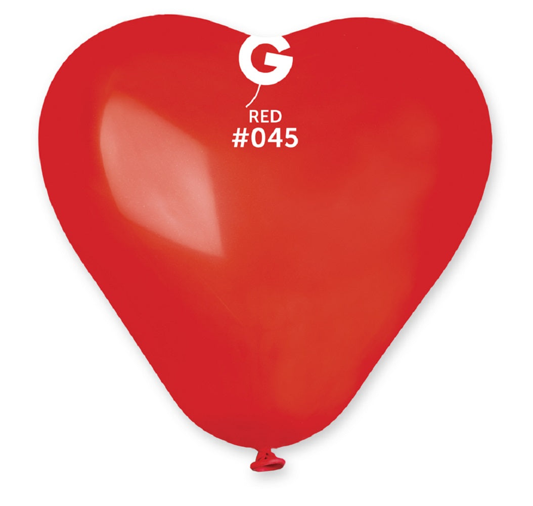 Gemar Herz 045 Standard Dark Red 15cm 6" CR6 Latex Luftballons Rot