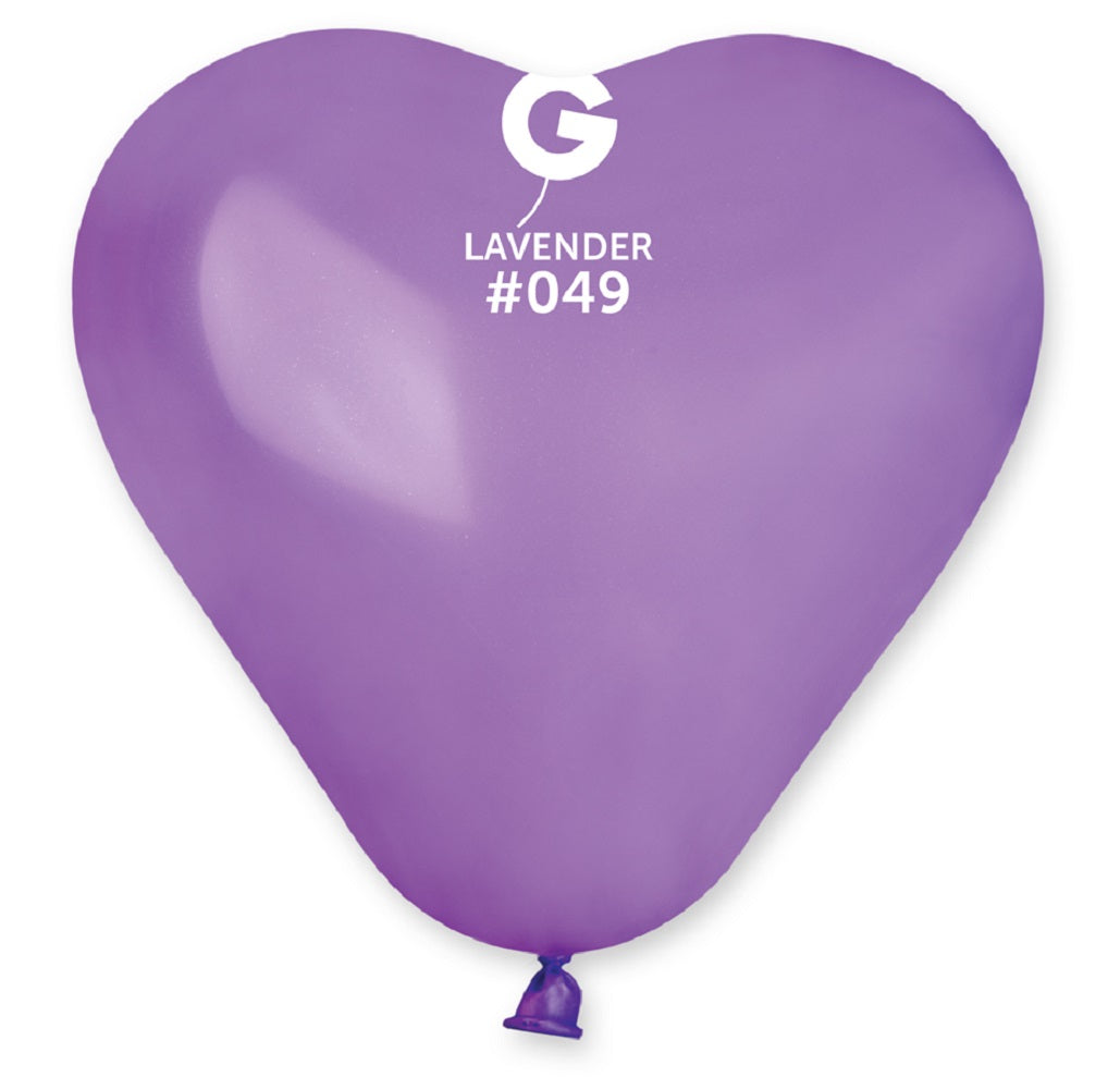 Gemar Herz 049 Standard Lavender 15cm 6" CR6 Latex Luftballons Lavendel