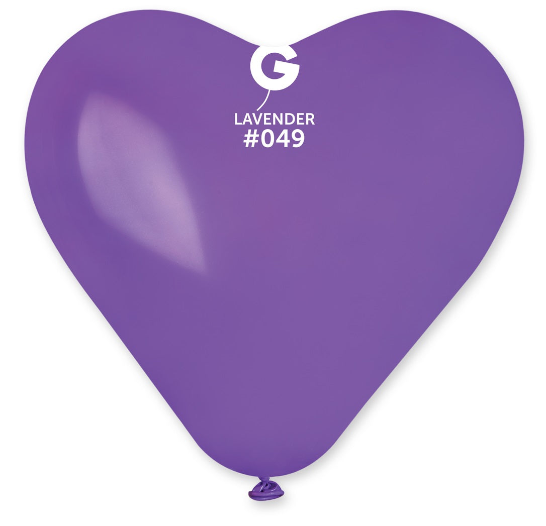 Gemar Herz 049 Standard Lavender 43cm 17" CR17 Latex Luftballons Lavendel