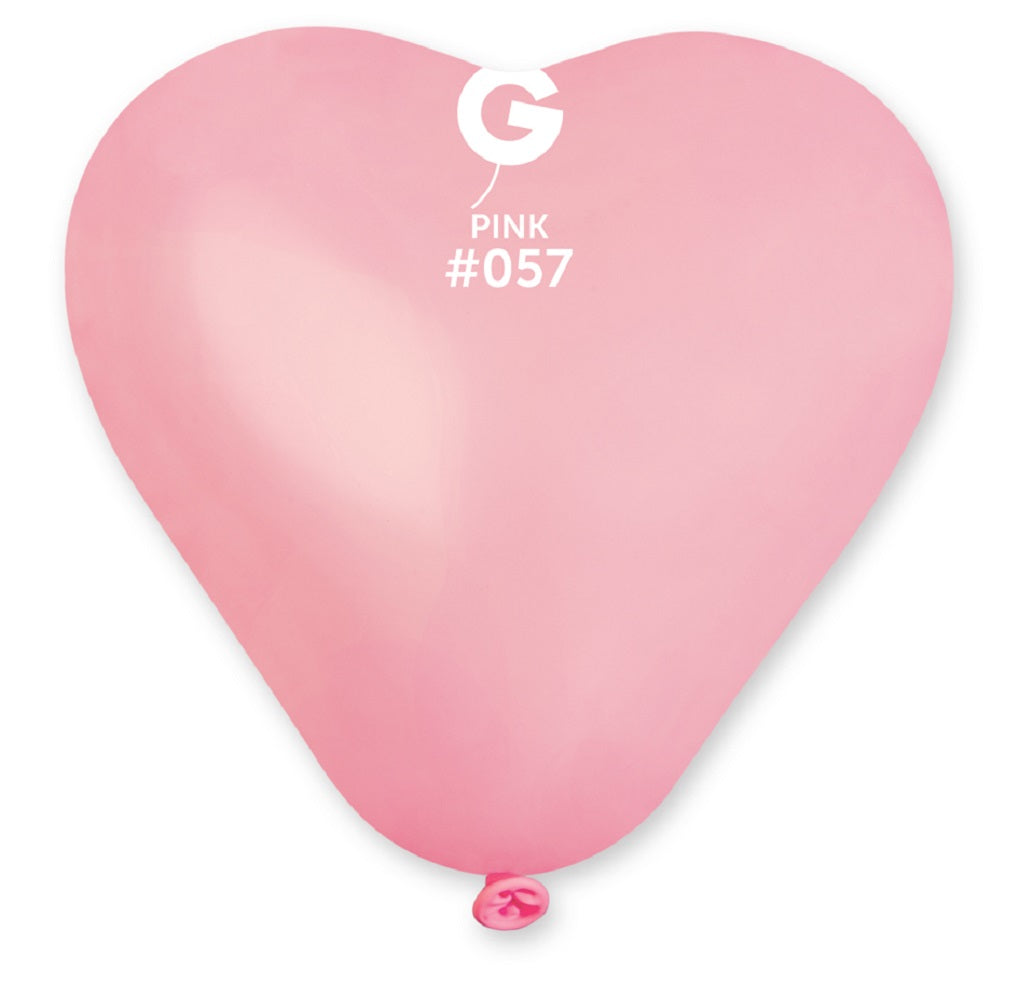 Gemar Herz 057 Standard Pink 15cm 6" CR6 Latex Luftballons Rose