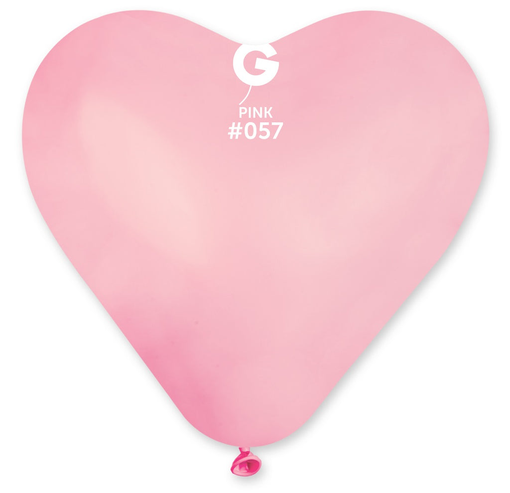 Gemar Herz 057 Standard Pink 43cm 17" CR17 Latex Luftballons Rose
