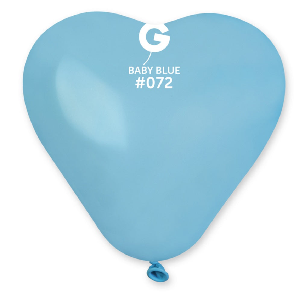 Gemar Herz 072 Standard Baby Blue 15cm 6" CR6 Latex Luftballons Blau