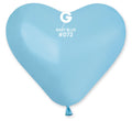 Gemar Herz 072 Standard Baby Blue 25cm 10" CR Latex Luftballons Blau