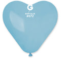 Gemar Herz 072 Standard Baby Blue 30cm 12" CR12 Latex Luftballons Blau
