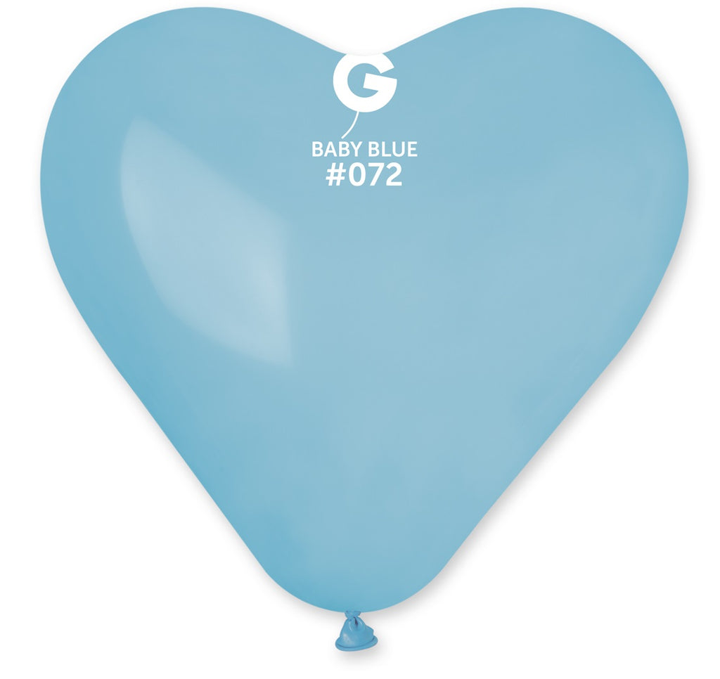 Gemar Herz 072 Standard Baby Blue 43cm 17" CR17 Latex Luftballons Blau