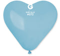 Gemar Herz 072 Standard Baby Blue 43cm 17" CR17 Latex Luftballons Blau