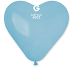Gemar Herz 072 Standard Baby Blue 43cm 17" CR17 Latex Luftballons Blau