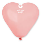 Gemar Herz 073 Standard Baby Pink 15cm 6" CR6 Latex Luftballons Rosa