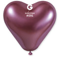 Gemar Herz 091 Shiny Pink 30cm 12" CRB12 Latex Luftballons Rosa