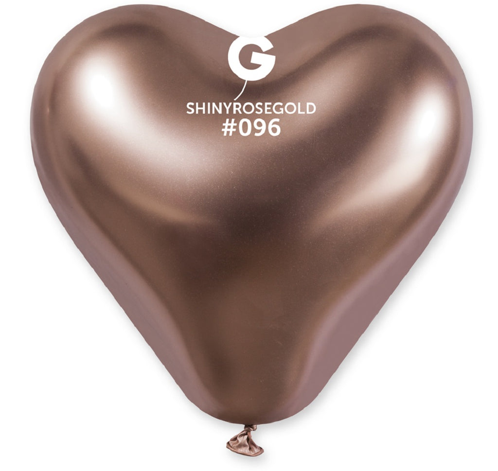 Gemar Herz 096 Shiny Rose Gold 30cm 12" CRB12 Latex Luftballons