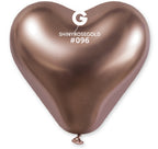 Gemar Herz 096 Shiny Rose Gold 30cm 12" CRB12 Latex Luftballons