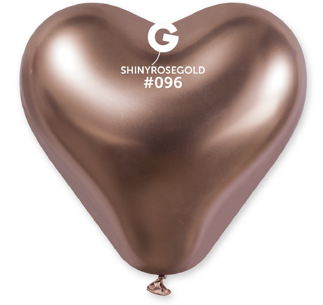 Gemar Herz 096 Shiny Rose Gold 30cm 12" CRB12 Latex Luftballons
