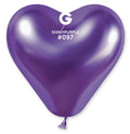 Germar Herz 097 Shiny Purple 30cm 12" CRB12 Latex Luftballons Violett 5 Stück