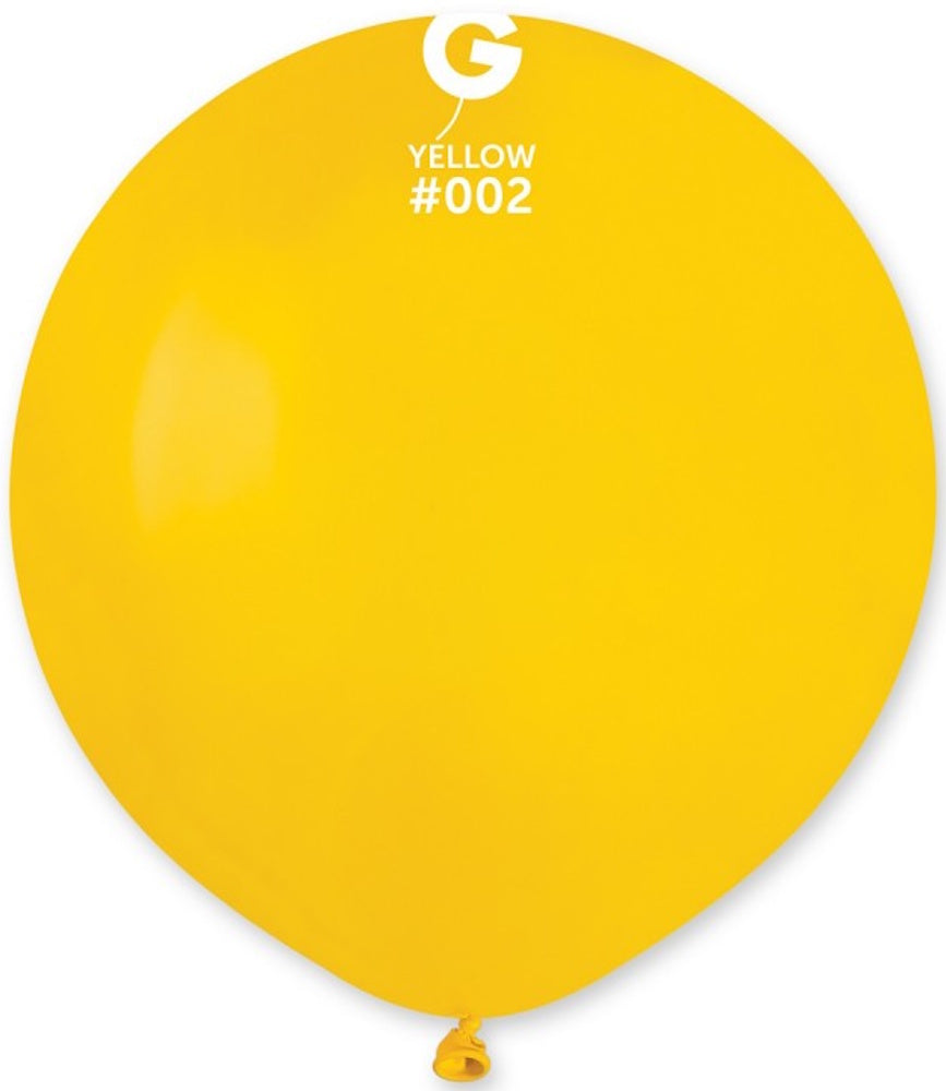 Gemar 002 Standard Yellow 48cm 19" G19 Latex Luftballons Gelb