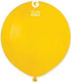 Gemar 002 Standard Yellow 48cm 19" G19 Latex Luftballons Gelb