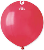 Gemar 005 Standard Raspberry Red 48cm 19" G19 Latex Luftballons Rot