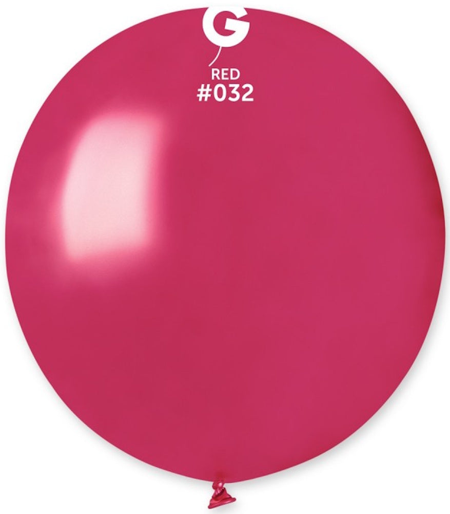 Gemar 032 Metallic Raspberry 48cm 19" GM150 Latex Luftballons Pink